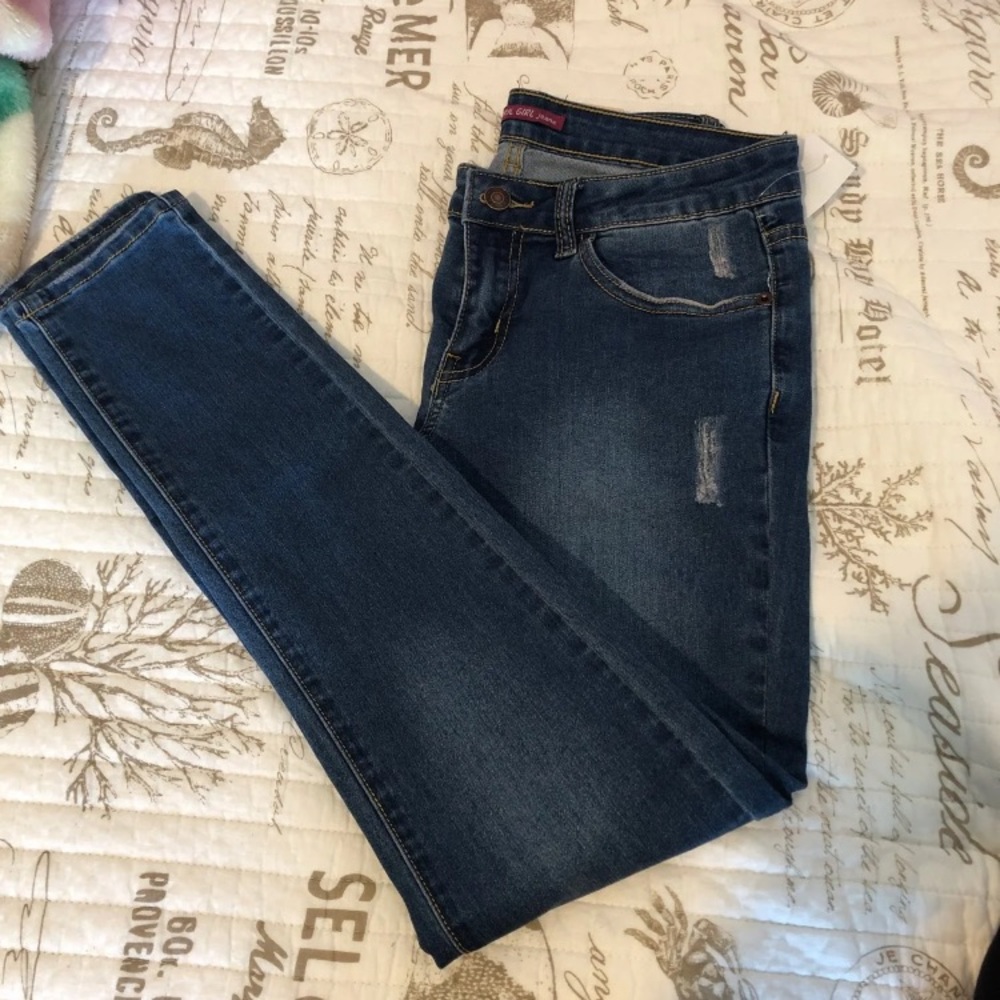 Dark blue jeans
